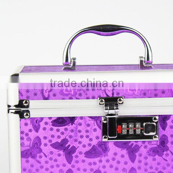 Cosmetics Aluminum Makeup Case Kit Accessories Lipstick Eye Shadow Blush