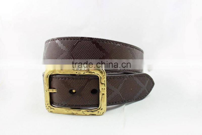 High quality fashion black formal dress genuine leather belt for men