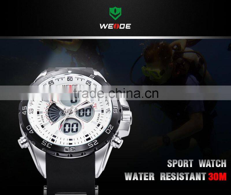 WEIDE New Waterproof Military Watch fashion watch company Rubber Bracet Diver Waterproof LCD silicone watch manufacture