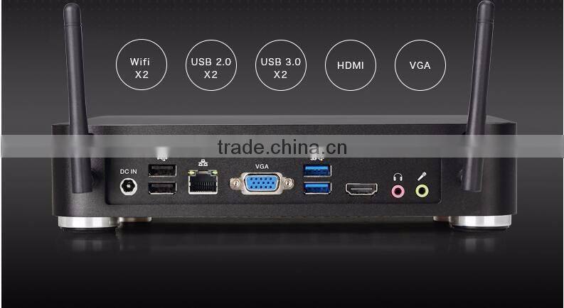 2016 hot cheap Haswell Gen4th X86 win 7 i5 4200u Industrial fanless 4k mini pc