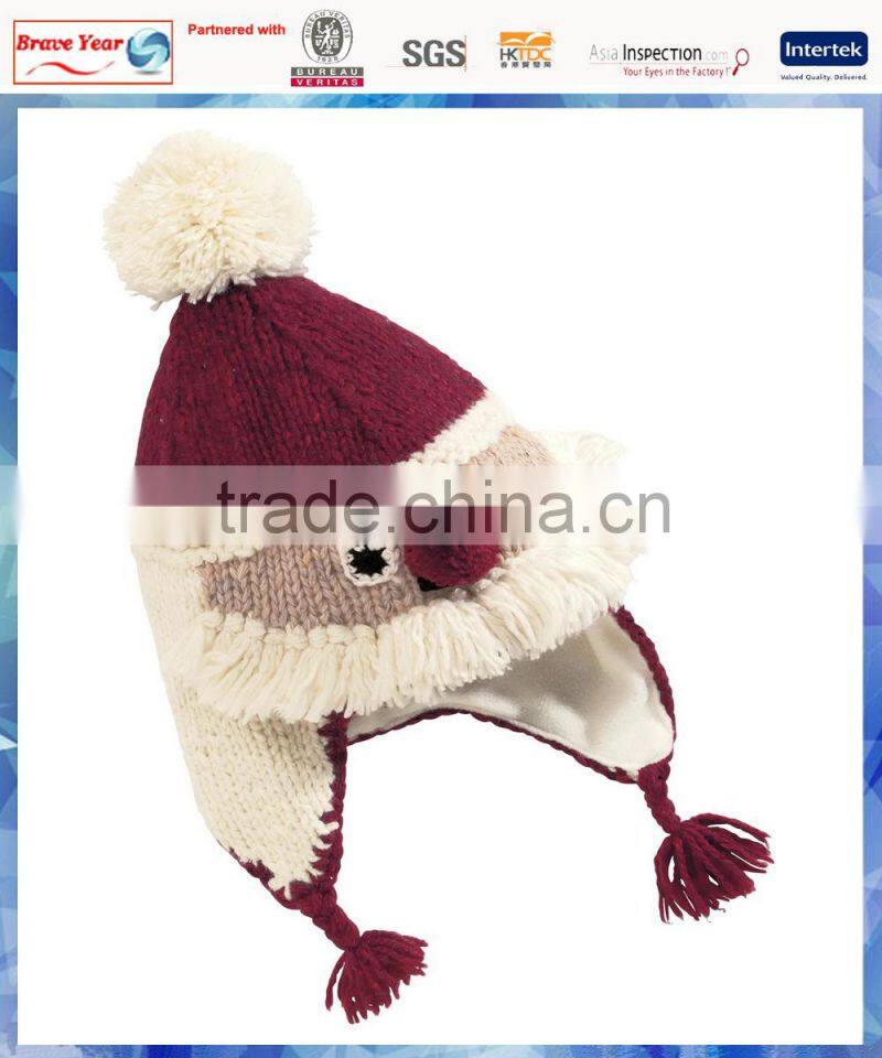 knitted santa claus hat for kids