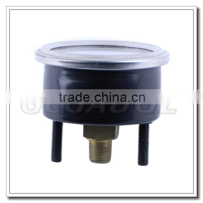 High quality steel back connection pressure gauge with 3 segment display