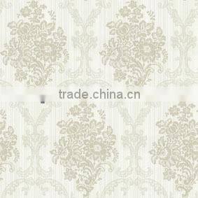 Big flower pattern multicolored wallpaper for hotel