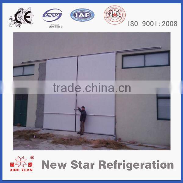 100mm door leaf cold store room sliding door with pu panel