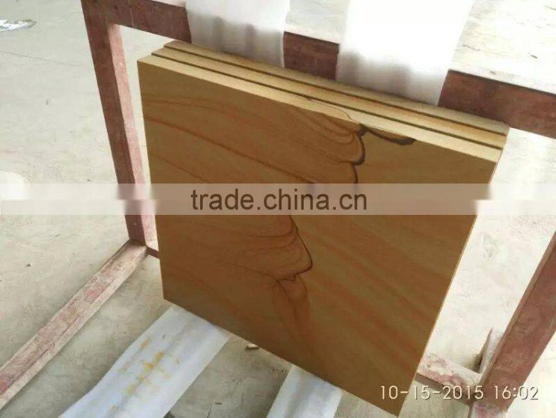 Chinese Yellow wooden sandstone tile