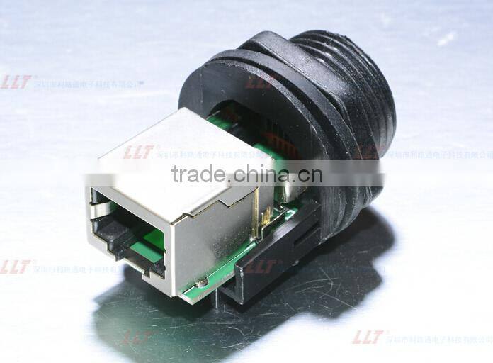 LLT front panel mount RJ45 transformer female to female RJ45 socket