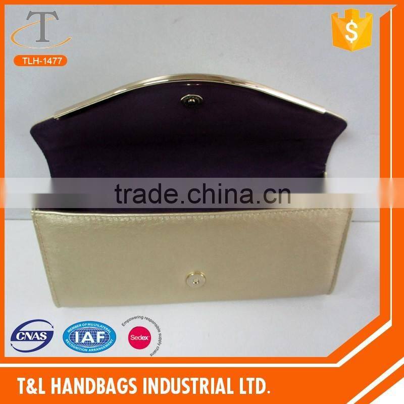 Clutch bag metal frame/pu metal clutch bag most selling product in alibaba