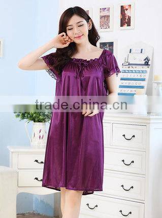 Summer is pure and fresh and transparent silk condole belt nightgown