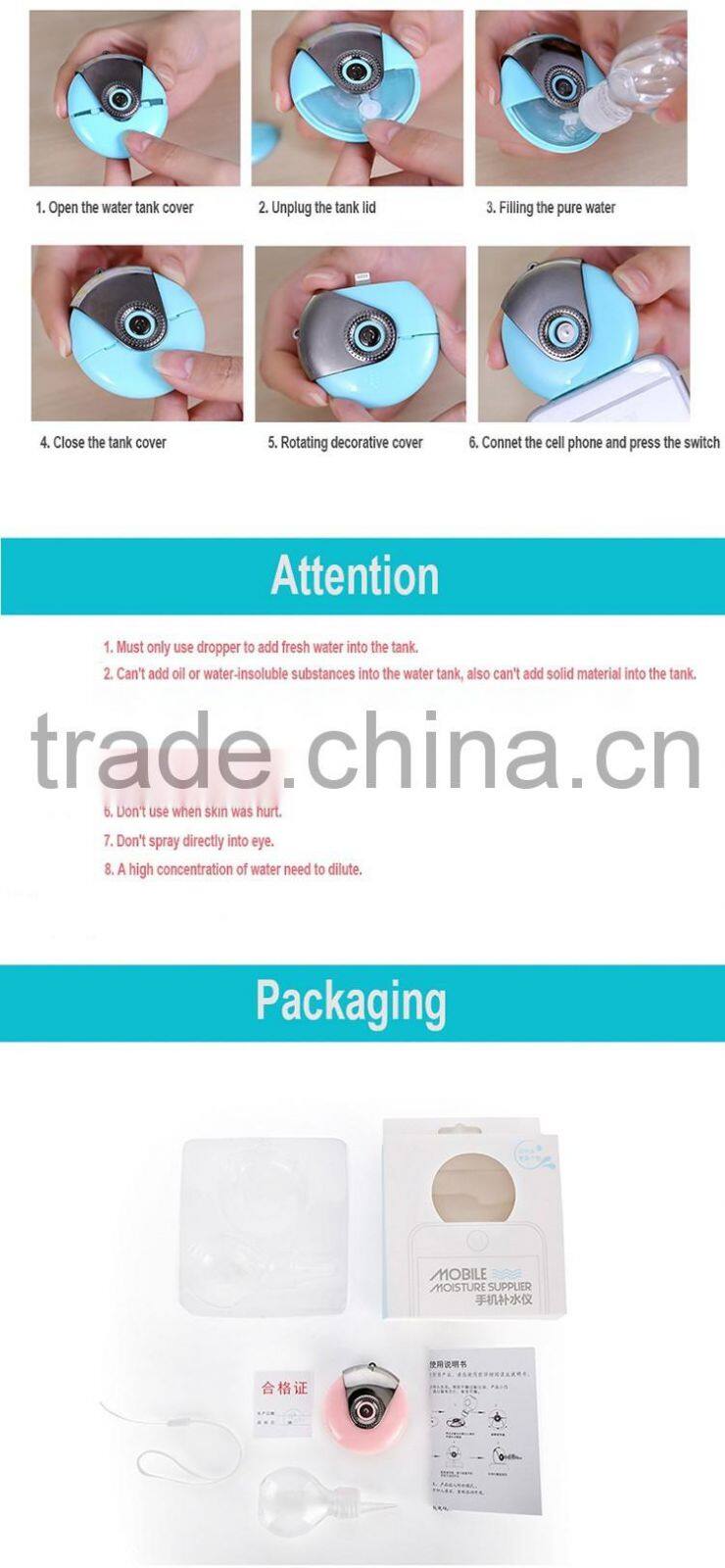 Portable usb mini humidifier for smarte phone
