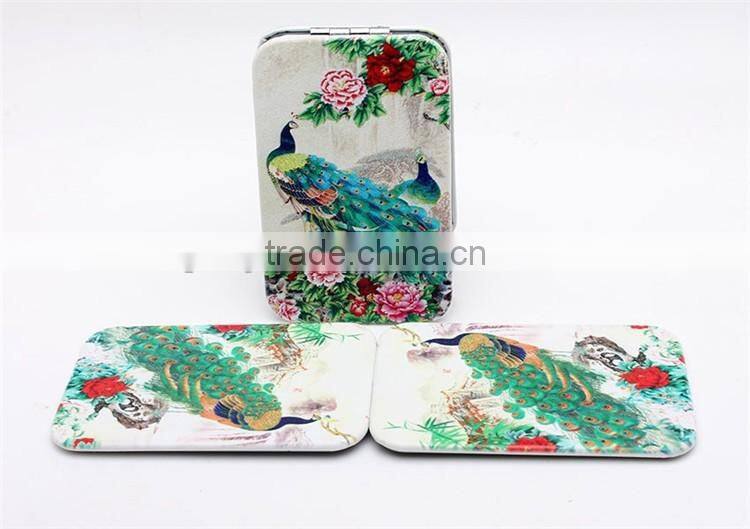 Epoxy dome rectangle pocket mirror