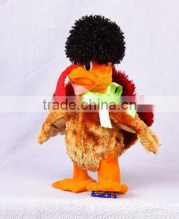 Nodding and walking stuffed plush animal Turkey toy