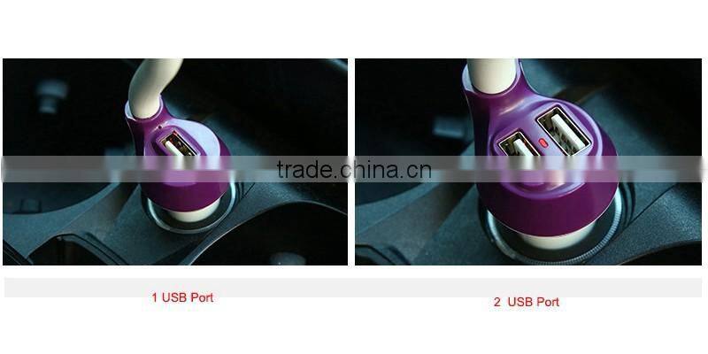 Upgraded Mini Car Aromatherapy Humidifier Air Purfier Essential Oil Aroma Diffuser Mist Maker with 2 USB HUB USB Charger