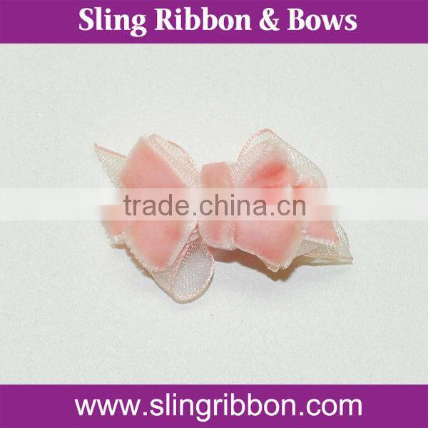 3/8 Inch Pink Velet Ribbon Pet Bow Tie