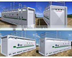 Containerized mobile filling station both for gasoline and diesel skid mounted mobile petrol station