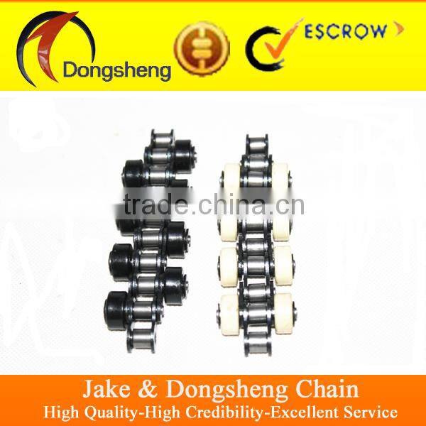 zhejiang jinhua carbon steel double plus chains with roller attachments