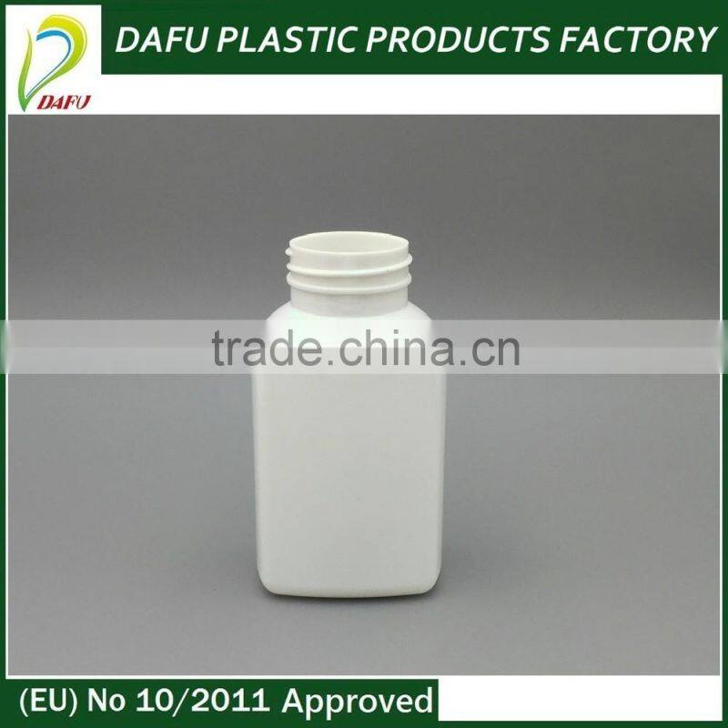 Factory wholesale rectangle 160ml white medical pet plastic bottles