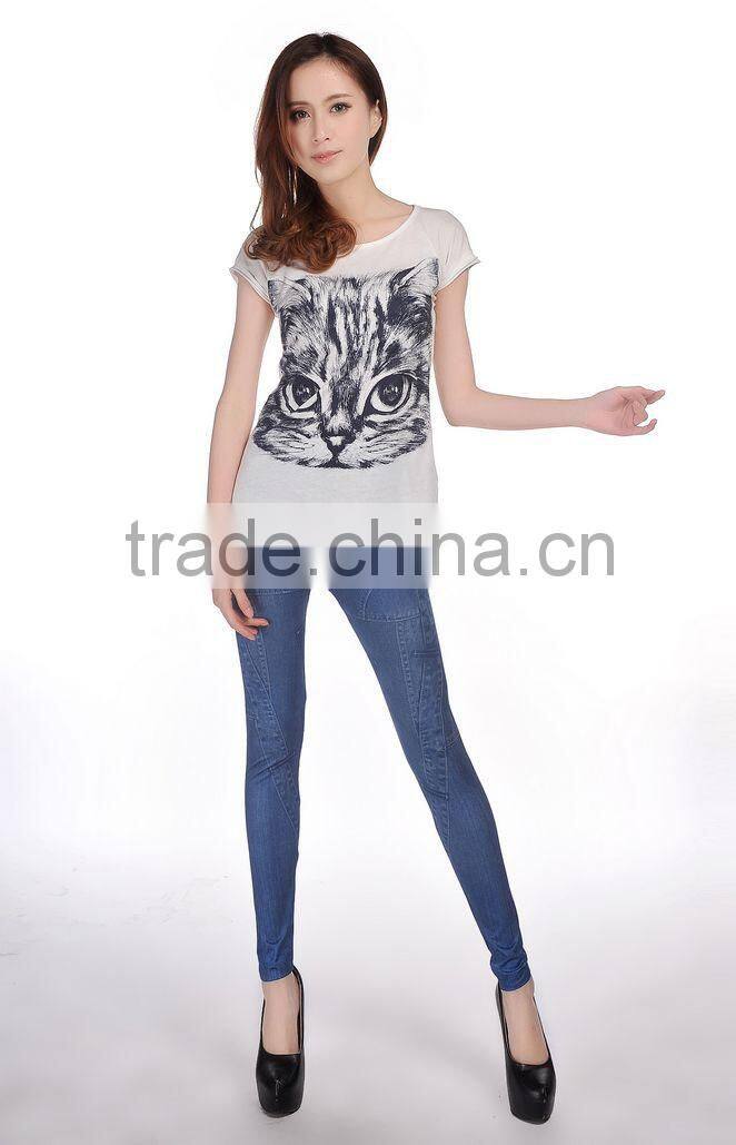 Beautiful jean printed high fashion new style wholesale leggings supplier india