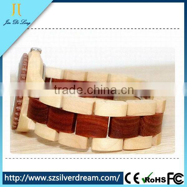 3atm Water Resistant Natural Wood Fashion Quartz Man Waterproof Wood Watch