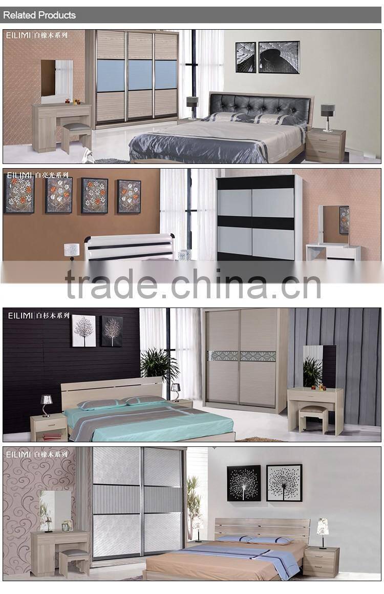 Environmental friendly white oak wood bedroom bed designs