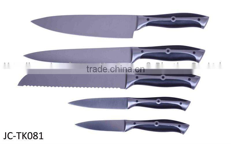 Hot sale new double forged ABS handle knife set