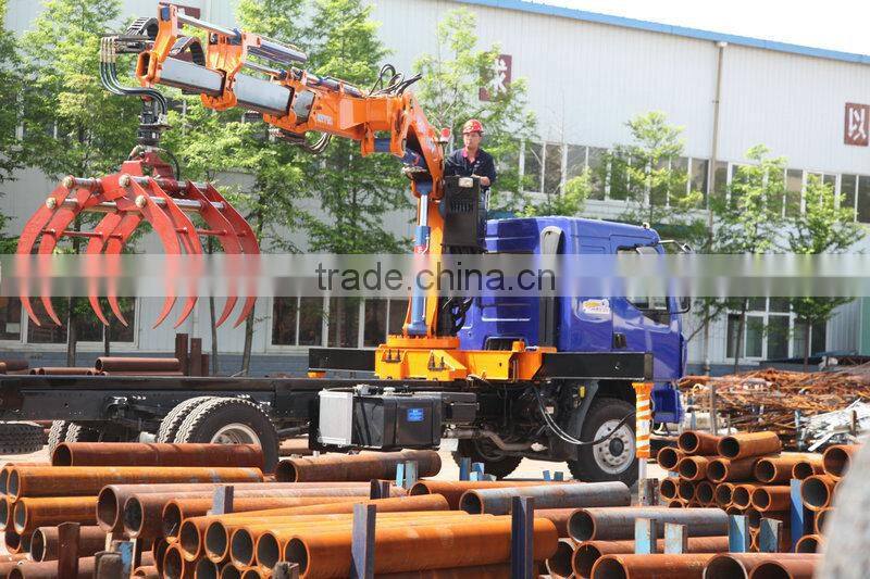 8t light crane with folded boom, Model No.: SQ160ZB4, hydraulic crane on truck or boat