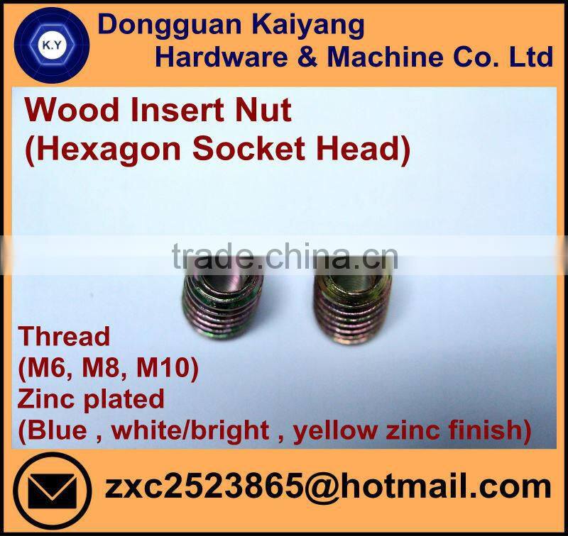 Round Head Barrel Nut (Furniture Nuts and Bolts) with Bright(White)/ Black / Blue/ Yellow ZincPlated; M6, M8.