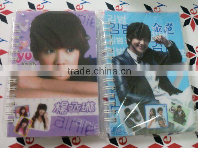 Star Printing PVC Cover Notebook for Promotion