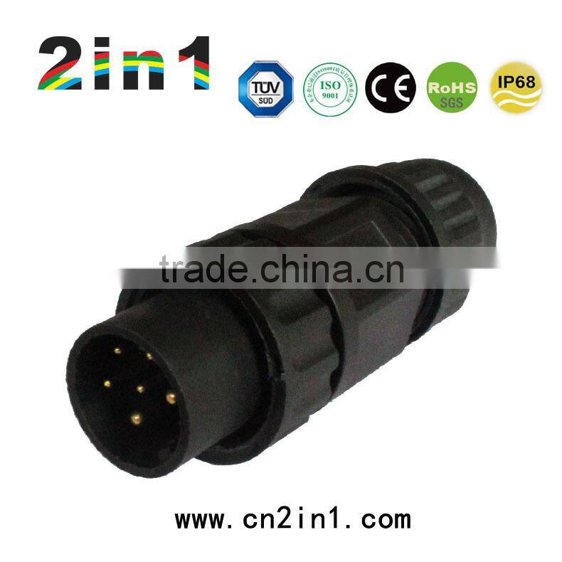 260A 2+4Pin IP68 Soldering Electric Cable Wire Waterproof Connector