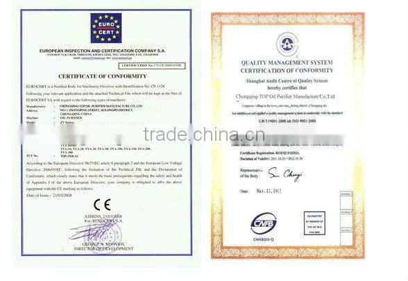 Used oil filtration system / industrial oil edible oil cleaning plant