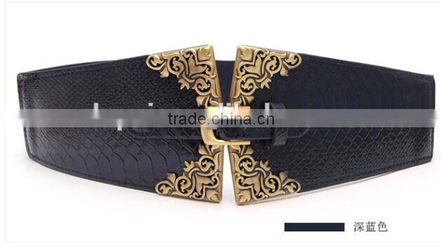 2014 Best fashion metal belt pure leather belts