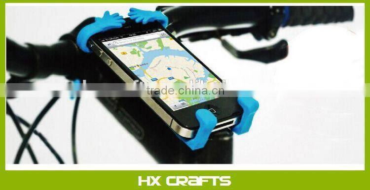 Flexible Hook Cell Phone Holder Multi function Human Shape Hanger / Phone Holder Silicon Unique Flexible Cell Phone Holder