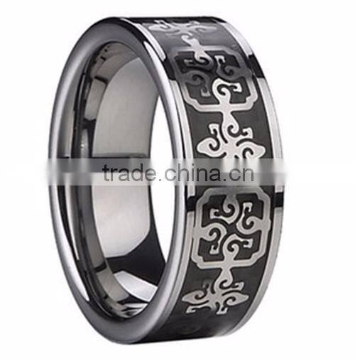 Classic Style Charm Tungsten Ring with High Polished, Christmas Gift , Wedding Ring for Men and Women