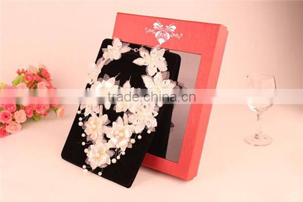 MYLOVE white lace bridal jewelry set necklace earring set flower new design jewelry MLT002