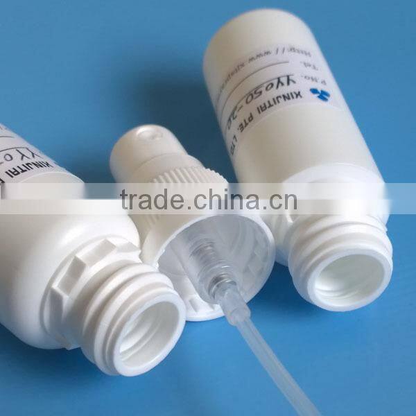20ml Wide Cylinder Shape Pharmaceitical HDPE Nonrefillable Spray Bottle with Fine Mist Sprayer