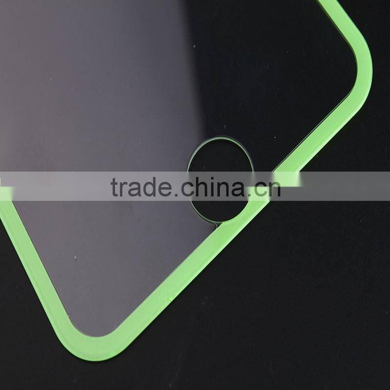 Creative Design Green Border For Samsung Galaxy Note 4 Glass Screen Protector with Mobile Accessories