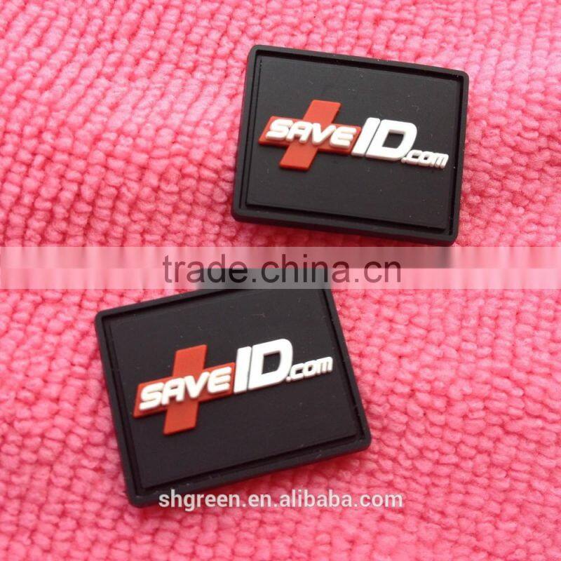 Customized diving uniform rubber patch,clothes PVC rubber label