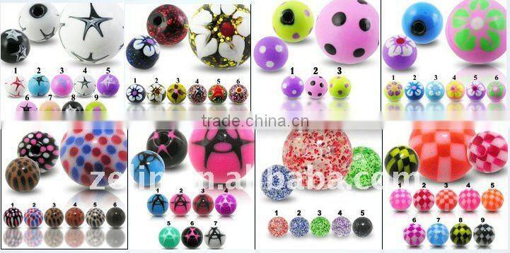 UV Fancy Balls,body piercing jewerly accessories