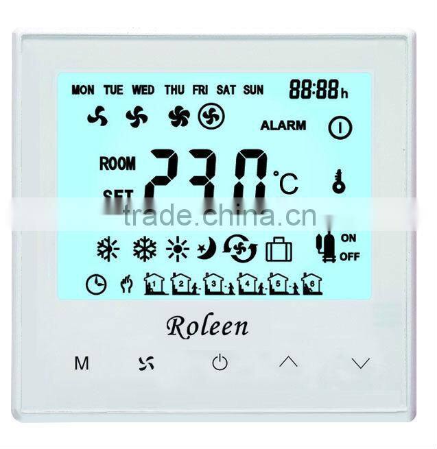 RL302 Touch Screen LCD FCU Digital Room Thermostat
