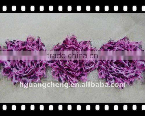 SHABBY CHIC CHIFFON ROSE TRIM