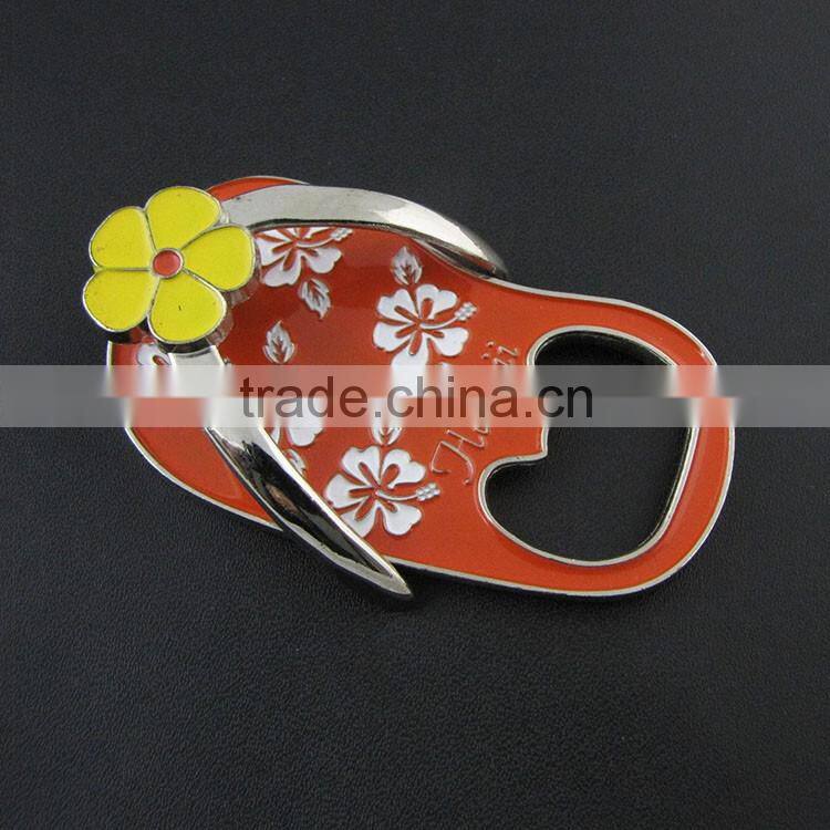 Slipper shaped bottle opener with manget