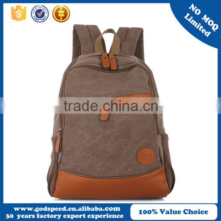 Wholesale OEM production lesiure canvas backpack