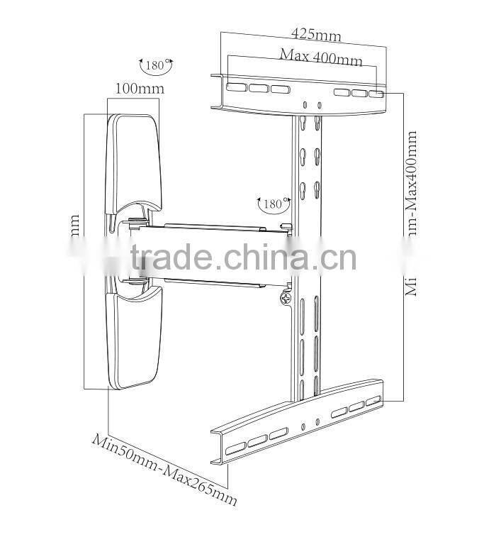 Top grade +/-90 degrees rotating tv stand/tv stand leg