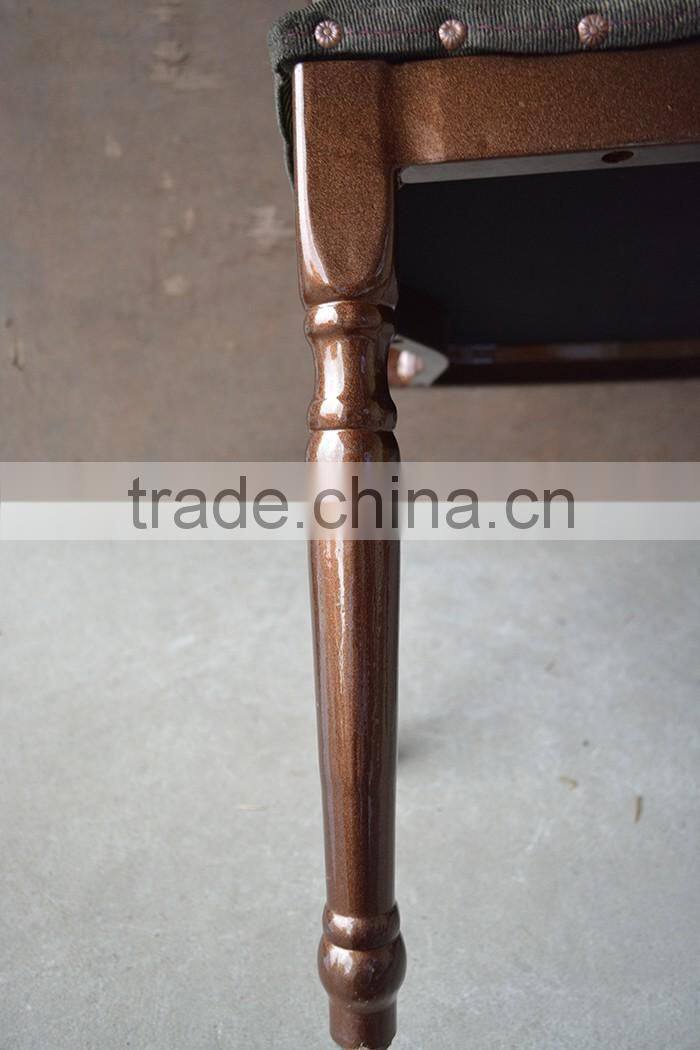 Steel Frame with Red Upholstery Round Back Dining Chair