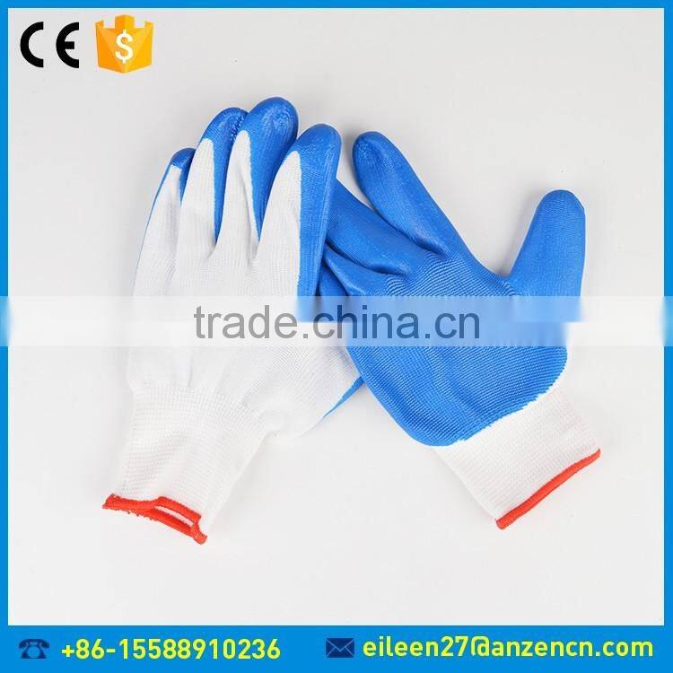 EN380 China Supplier Safety Working Polyester And Nitrile Coated Glove