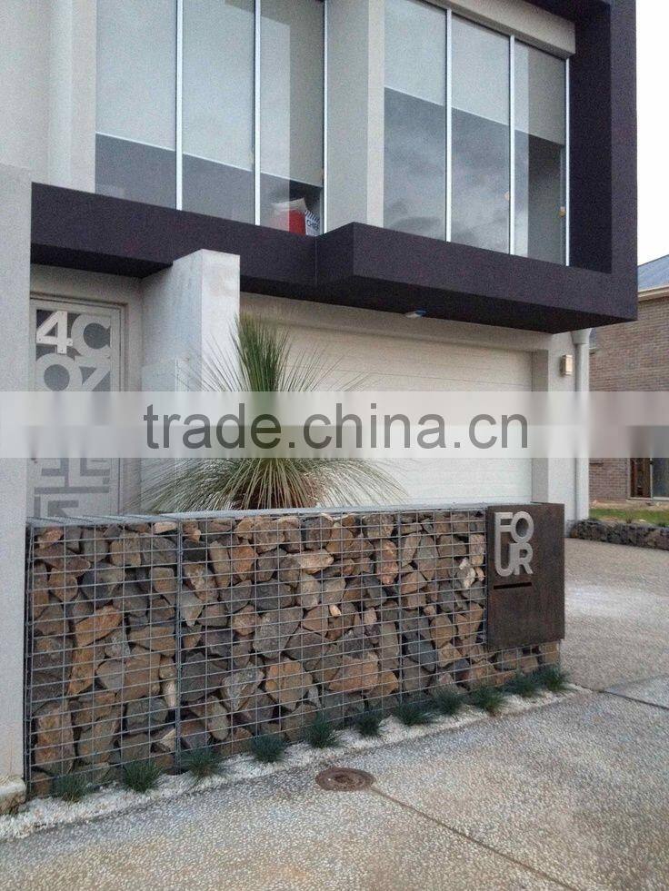 FOR GARDEN HOUSE YARD gabion box stone wall with plant/ corrosion resistance / galvanized metallic coated / welded wire mesh