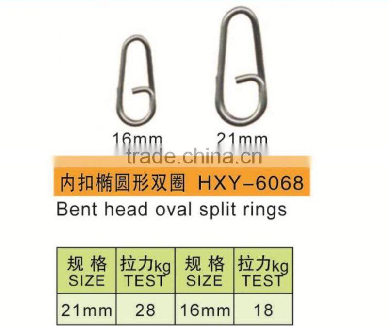 High quality brass fishing bent head oval split ring