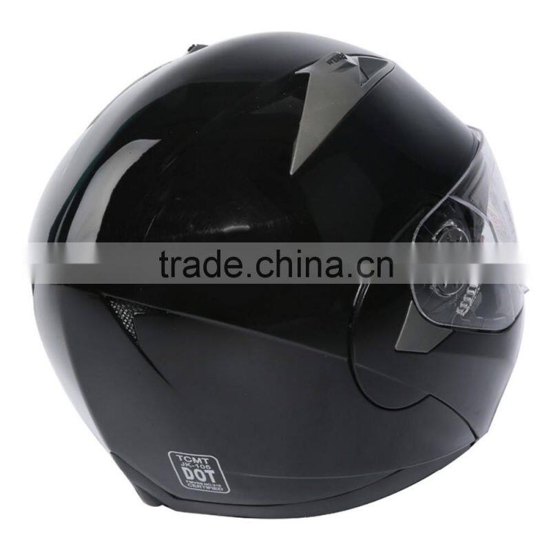 DOT Gloss Black Modular Dual-Visor Street Motorcycle Helmet S M L XL