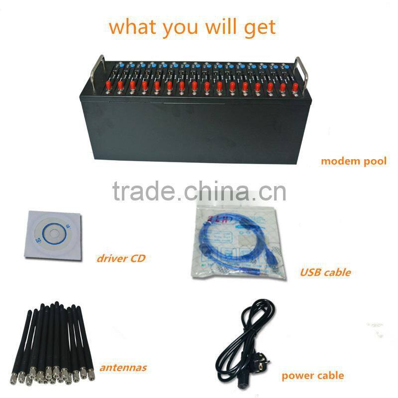 Bulk sms gsm modem cheap price support imei change at command 16 port sms gateway 3g modem