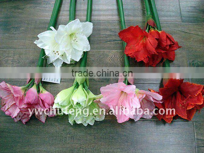 five central artificial belladonna lily flower
