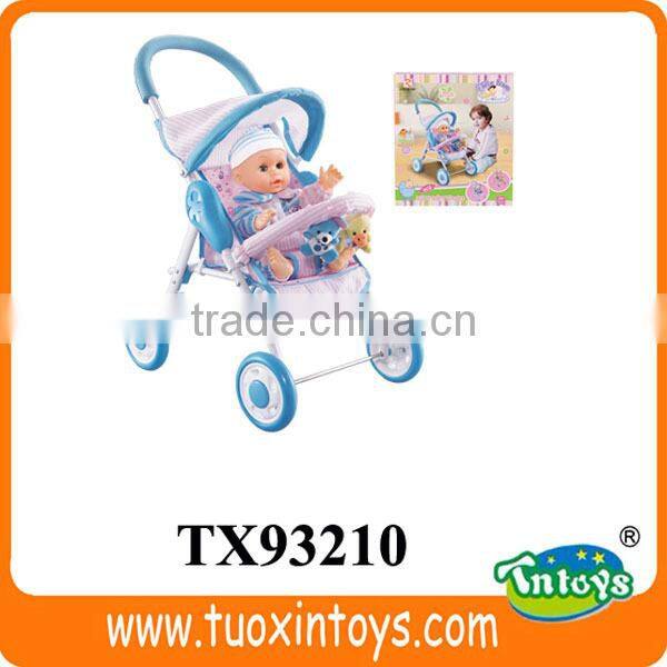 doll with trolley, baby doll stroller with car seat, doll stroller toy